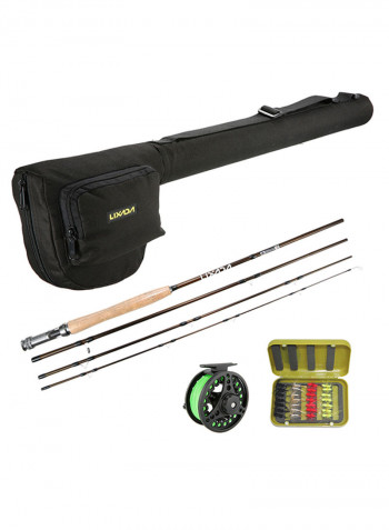 4-Piece Fishing Rod Pole Set With Accessory 243centimeter