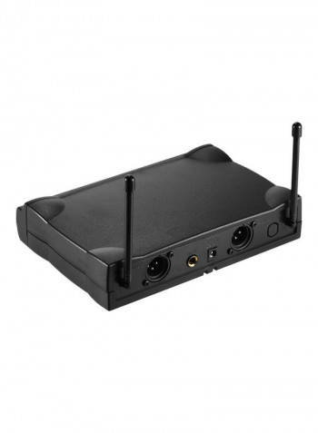 UHF Dual Channels Wireless Microphone Mic System with Receiver