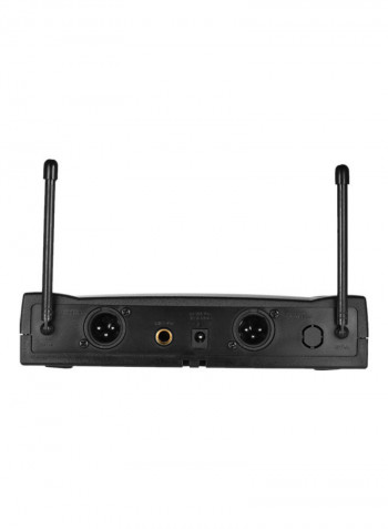 UHF Dual Channels Wireless Microphone Mic System with Receiver