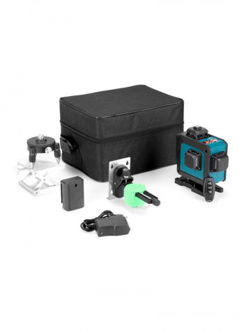 Multifunctional 4D 16 Lines Laser Level Tool Set Green/Black 30x18x21cm