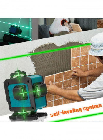 Multifunctional 4D 16 Lines Laser Level Tool Set Green/Black 30x18x21cm