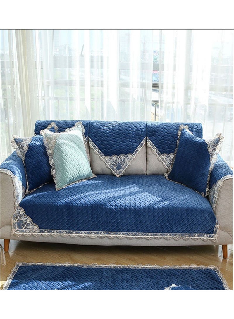 European Style Sofa Slipcover Blue/White