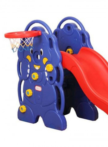 Foldable Slide With Basketball Hoop 162x87x110cm