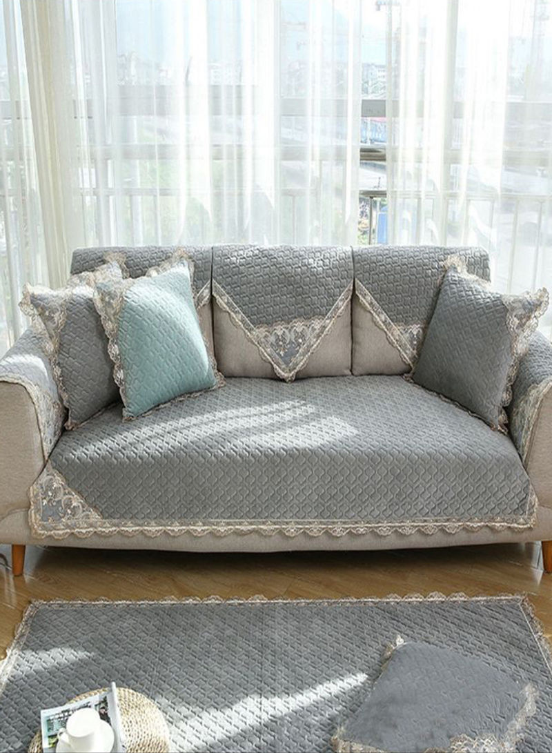 Simple European Style Sofa Slipcover Grey/Beige