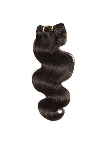 Wavy Hair Extension Dark Brown 14inch