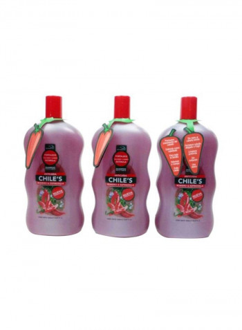 3-Piece Anticaida Chile's Shampoo With Romero And Espinosilla 1000مل
