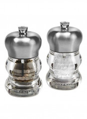 2-Piece Ascot Salt And Pepper Mill Set Clear/Silver