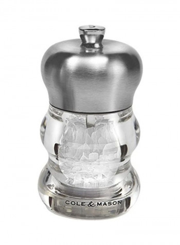 2-Piece Ascot Salt And Pepper Mill Set Clear/Silver