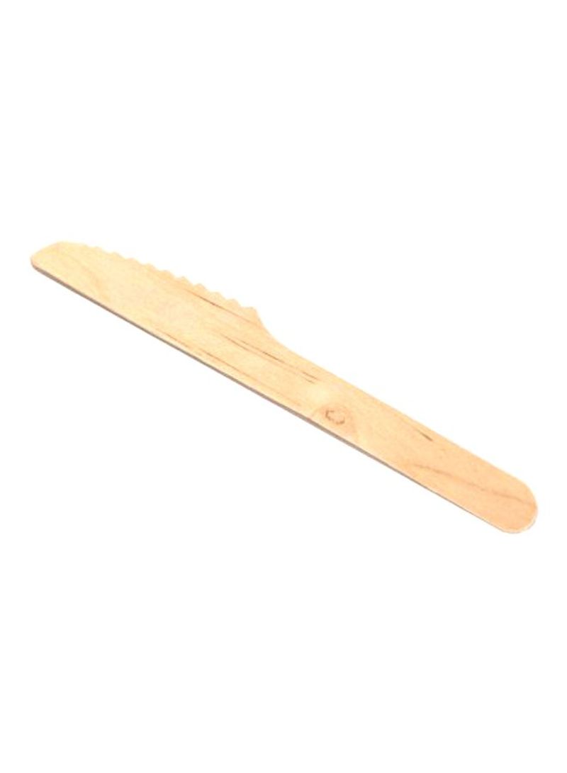 1000-Piece Wooden Knife Beige 140millimeter