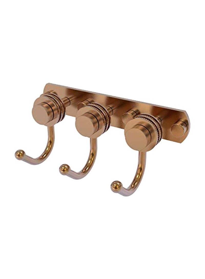 3-Position Mercury Collection Decorative Hook Gold