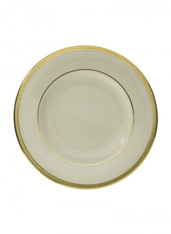 Gold Banded Ivory China Butter Plate Grey/Gold 6inch