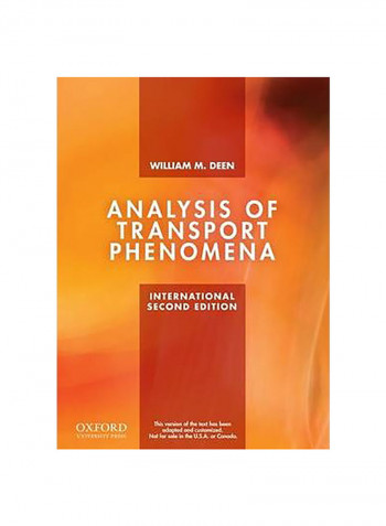 Analysis Of Transport Phenomena Paperback