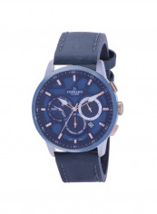 Men's Men's Watch Chronograph Display Navy Blue Dial Navy Blue Leather Strap - T8112-Slnnl reviews Men's Men's Watch Chronograph Display Navy Blue Dial Navy Blue Leather Strap - T8112-Slnnl