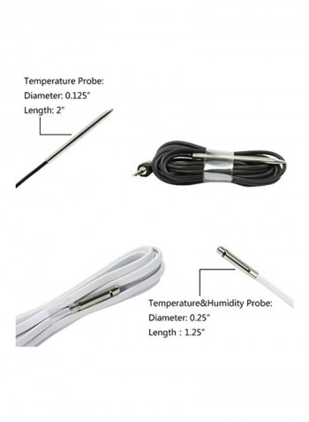 Temperature And Humidity Data Logger Recorder White/Clear/Orange 2.4x0.8x4.6inch