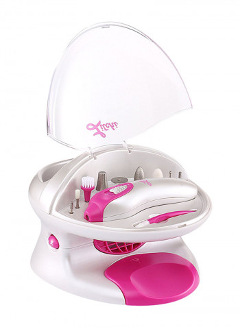 13-In-1 Electric Manicure Pedicure Kit White/Pink