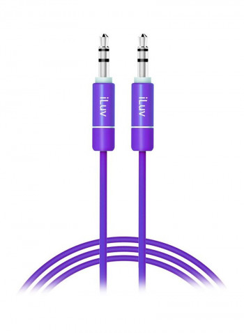 Aux-in Audio Cable 3feet Purple