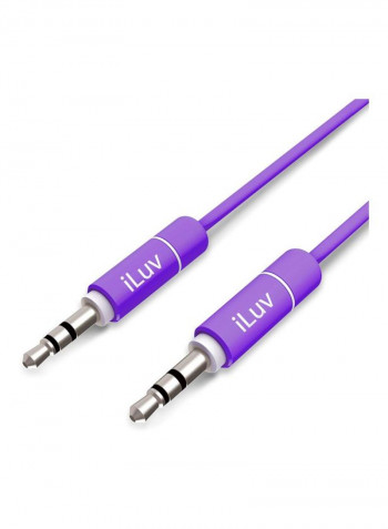 Aux-in Audio Cable 3feet Purple