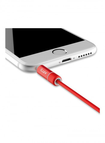 Aux-in Cable For Audio Transfer 3feet Red