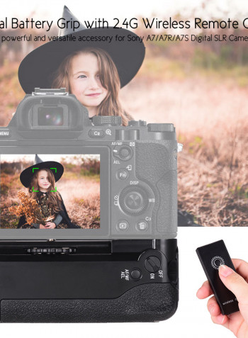 Battery Grip Replacement Vertical Camera Battery Holder With NP-FW50 Battery For Sony DSLR Camera Black