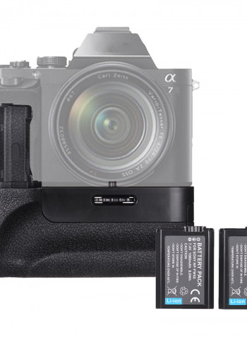 Battery Grip Replacement Vertical Camera Battery Holder With NP-FW50 Battery For Sony DSLR Camera Black