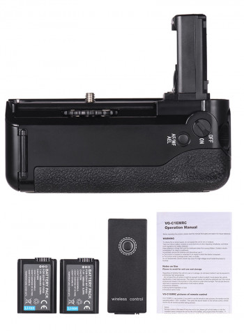 Battery Grip Replacement Vertical Camera Battery Holder With NP-FW50 Battery For Sony DSLR Camera Black