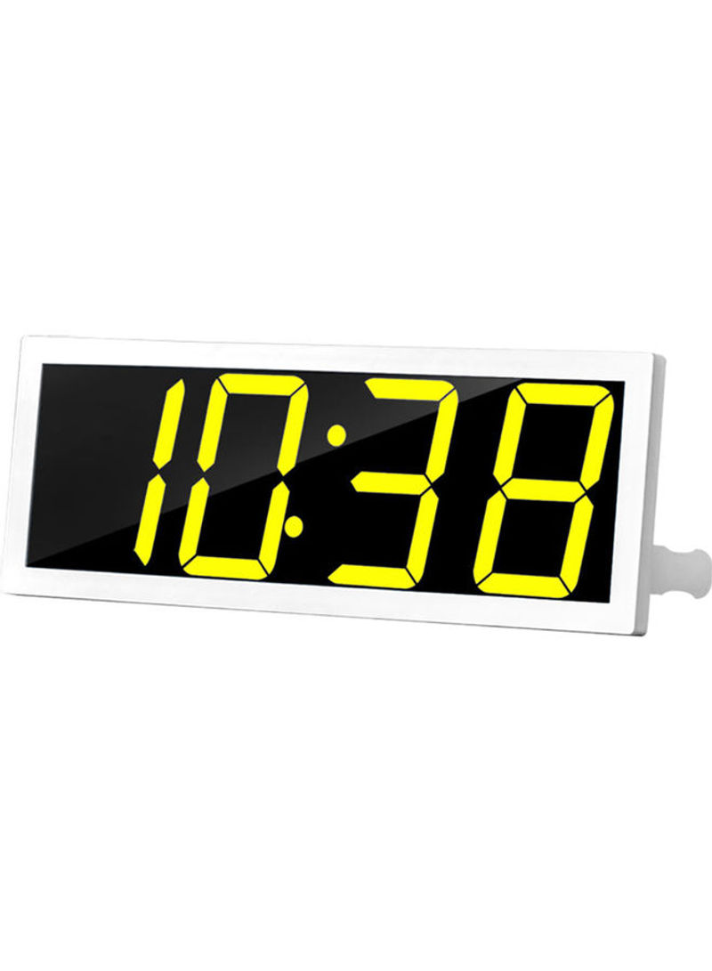 Digital Desk Clock White/Black/Yellow 51x7.20x22cm