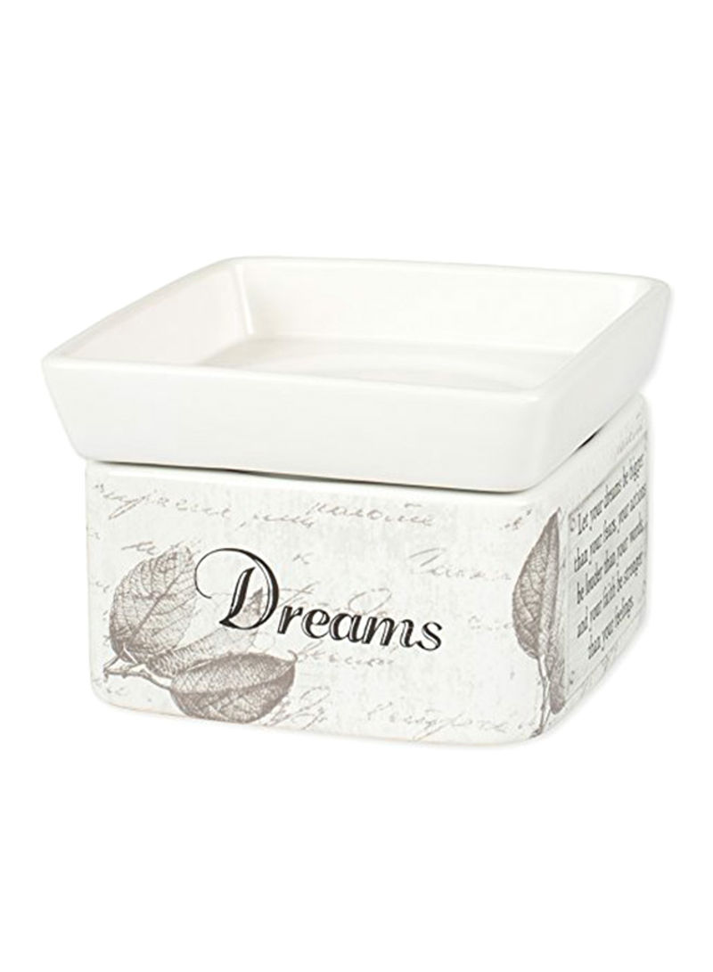 Dream Actions Faith Stronger Stoneware Electric 2 In 1 Jar Candle And Wax Tart Oil Warmer