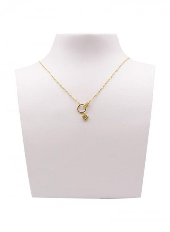 14 Karat Gold Plated Heart Pendant Necklace