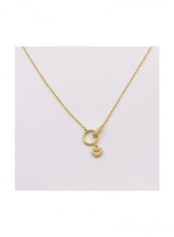14 Karat Gold Plated Heart Pendant Necklace