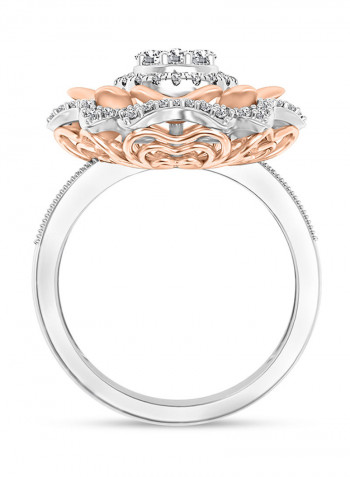 925 Sterling Silver Cubic Zirconia Studded Ring