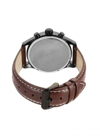 Men's Leather Analog Watch 1907-04