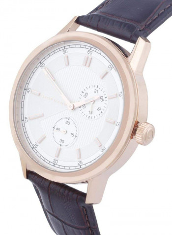 Men's Water Resistant Leather Analog Watch 1877 03