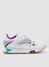 Classic Low Top Sneakers White/Grey/Purple