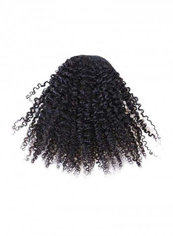 Drawstring Curly Hair Extension Black 16inch