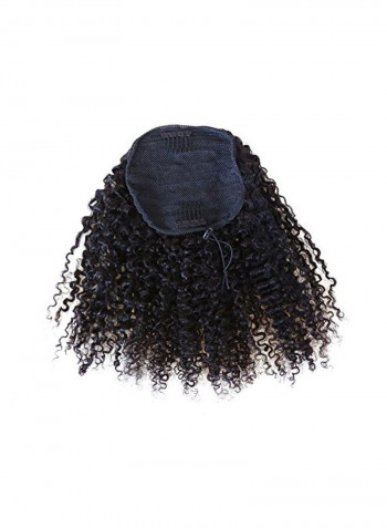 Drawstring Curly Hair Extension Black 16inch