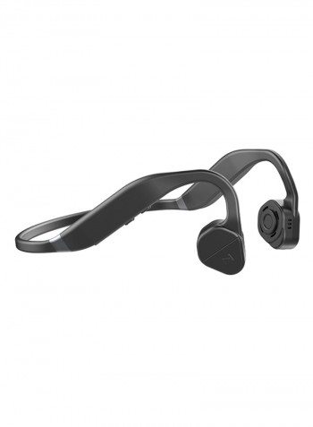 Bone Conduction Bluetooth Wireless On-Ear Headphone With Microphone Black