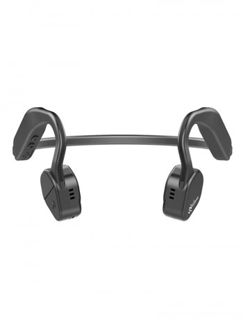 Bone Conduction Bluetooth Wireless On-Ear Headphone With Microphone Black