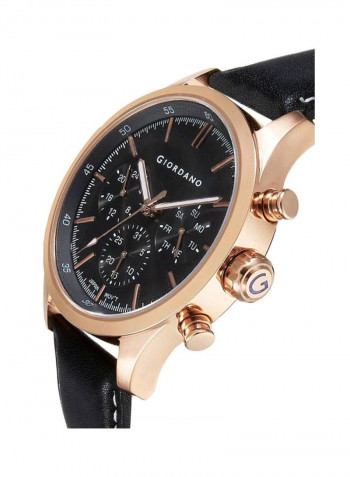 Men's Water Resistant Leather Analog Watch 1907-02