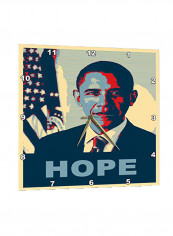 President Barack Obama Design Wall Clock Multicolour 13 x 13 x 0.1inch