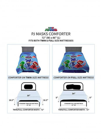 Printed Polyester Comforter Multicolour 72x86inch