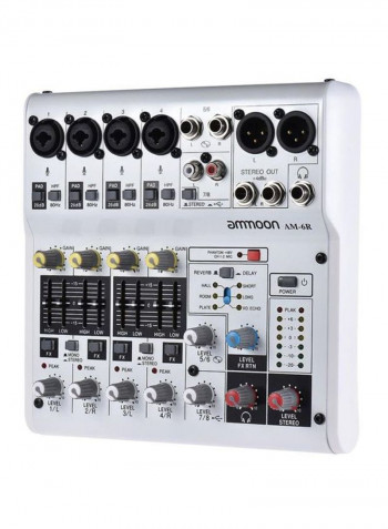 USB Console Audio Mixer With Cable 1552807230573 White