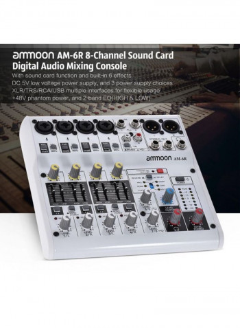 USB Console Audio Mixer With Cable 1552807230573 White