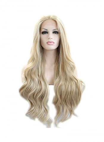 Synthetic Lace Fiber Wig Gold