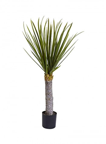 Yucca Artificial Tree Green/Black 3feet