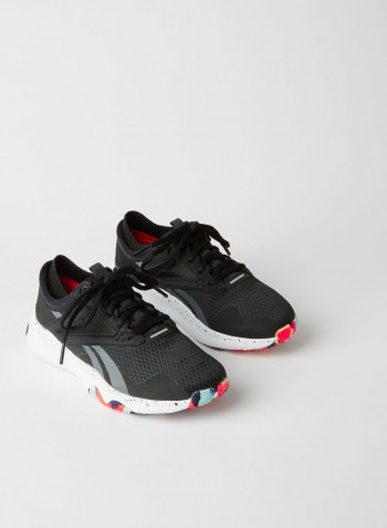 HIIT Training Shoes Black/White/Orange Flare