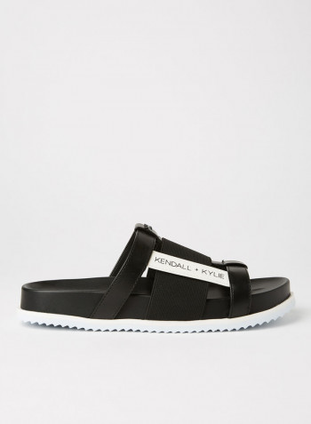 Luxia Vegan Nappa Sandals Black/White