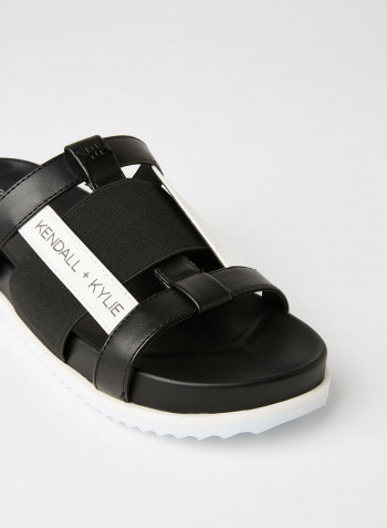 Luxia Vegan Nappa Sandals Black/White