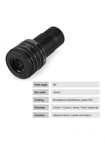 Astronomical Telescope Eyepiece Black