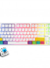 K870T Wired and Bluetooth Dual Mode RGB Color Backlight Mechanical Switches Gaming Keyboard - English multicolour reviews K870T Wired and Bluetooth Dual Mode RGB Color Backlight Mechanical Switches Gaming Keyboard - English multicolour