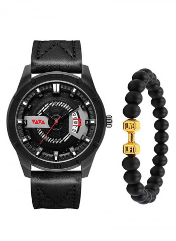 Men's Fashion Analog Watch And Bracelet Set NNSB03700113